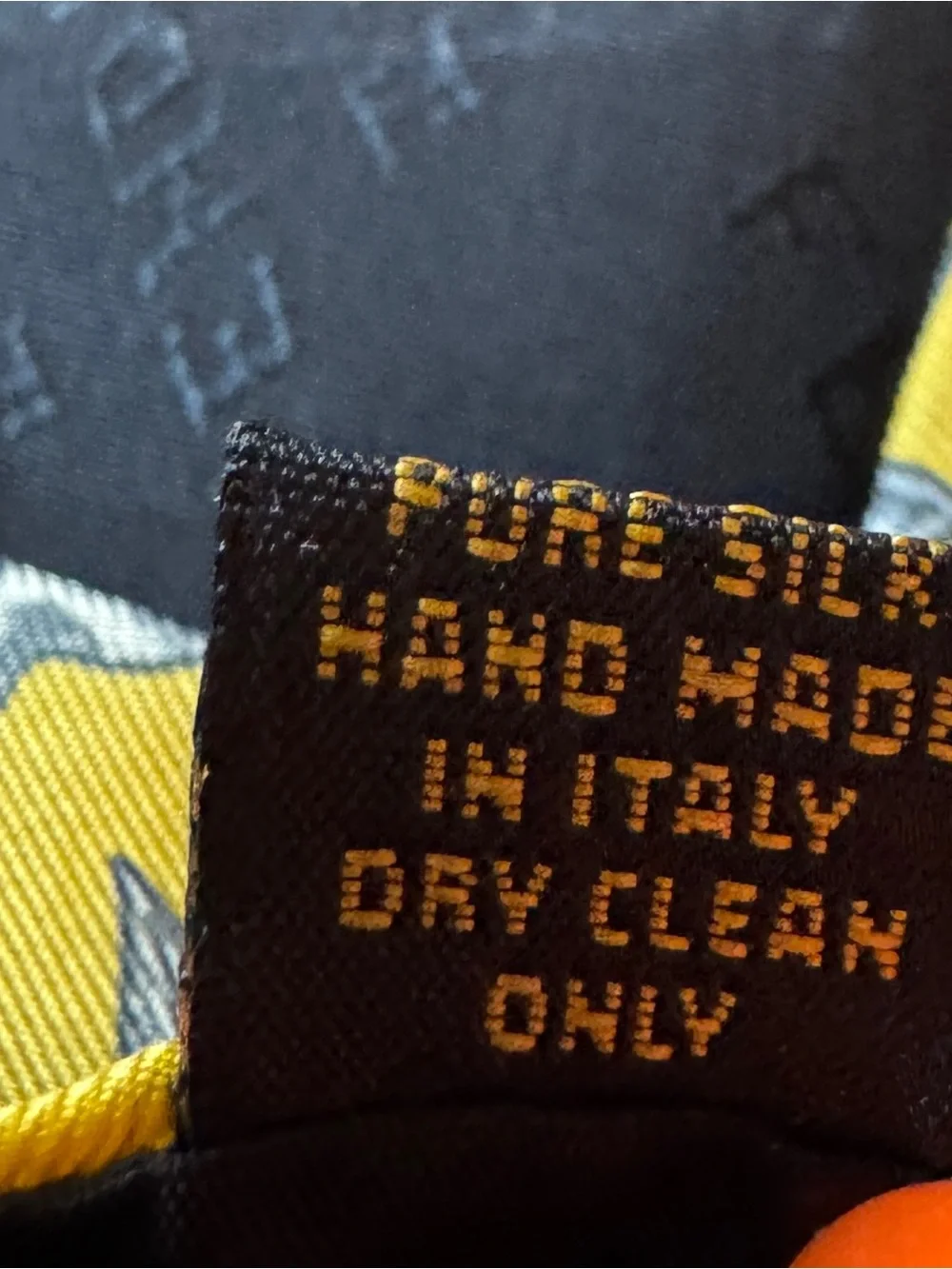 Fendi Yellow Star Pattern Silk Tie